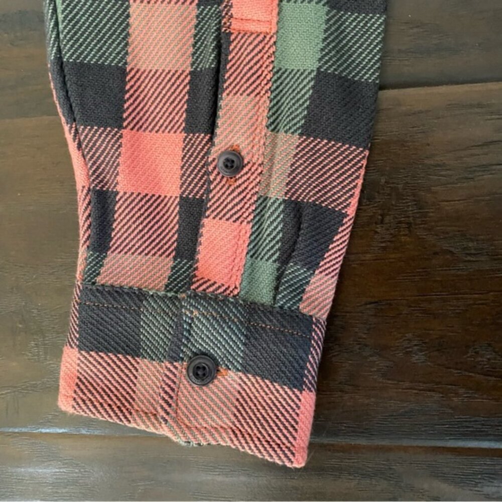 New Outerknown Check Pattern Button Down Blanket … - image 4